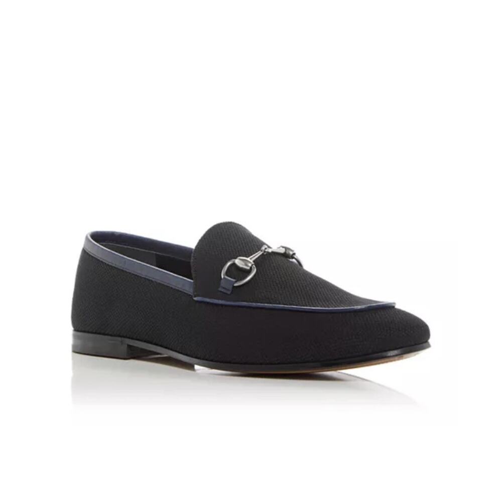Gucci Men's Black Leather Jordaan Loafer Size G 11 - US 12